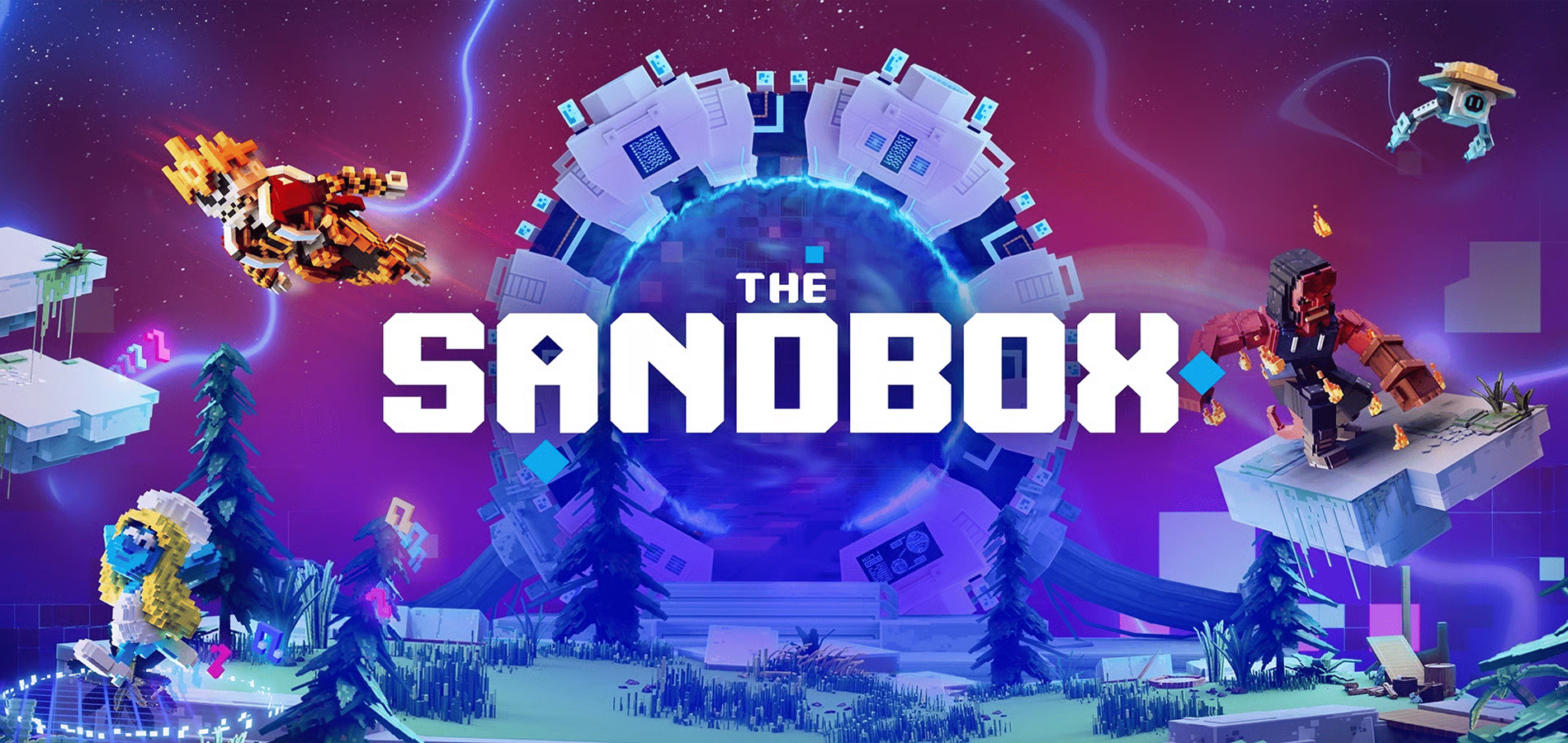 The Sandbox — Pixowl voxel metaverse key art